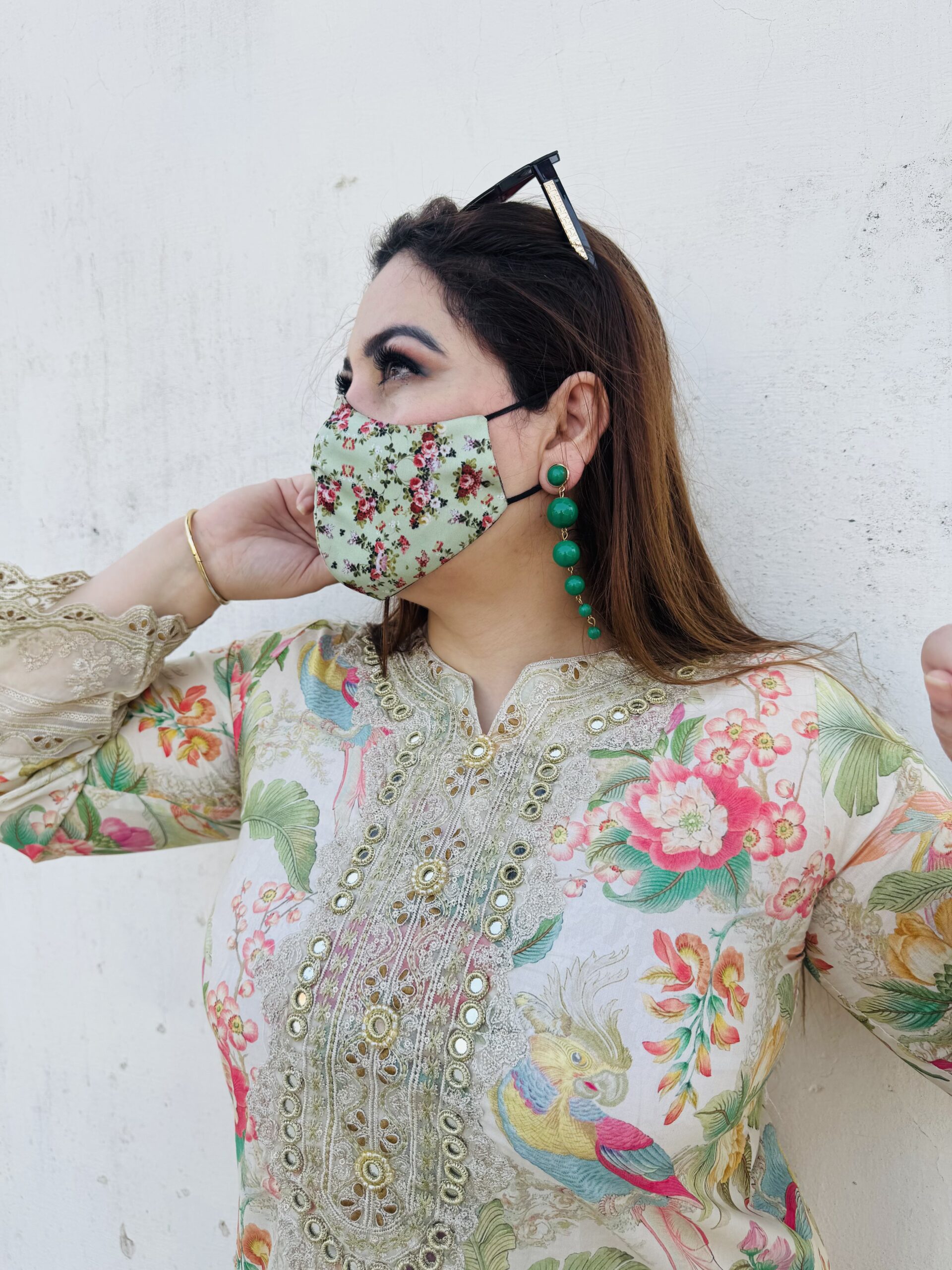 3 PC Mirror Embroidery Lawn Fabric - Image 3