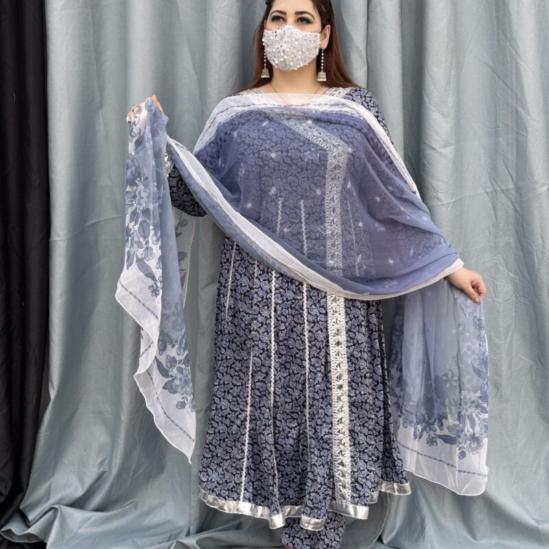 3 PC Embroidery Printed Lawn