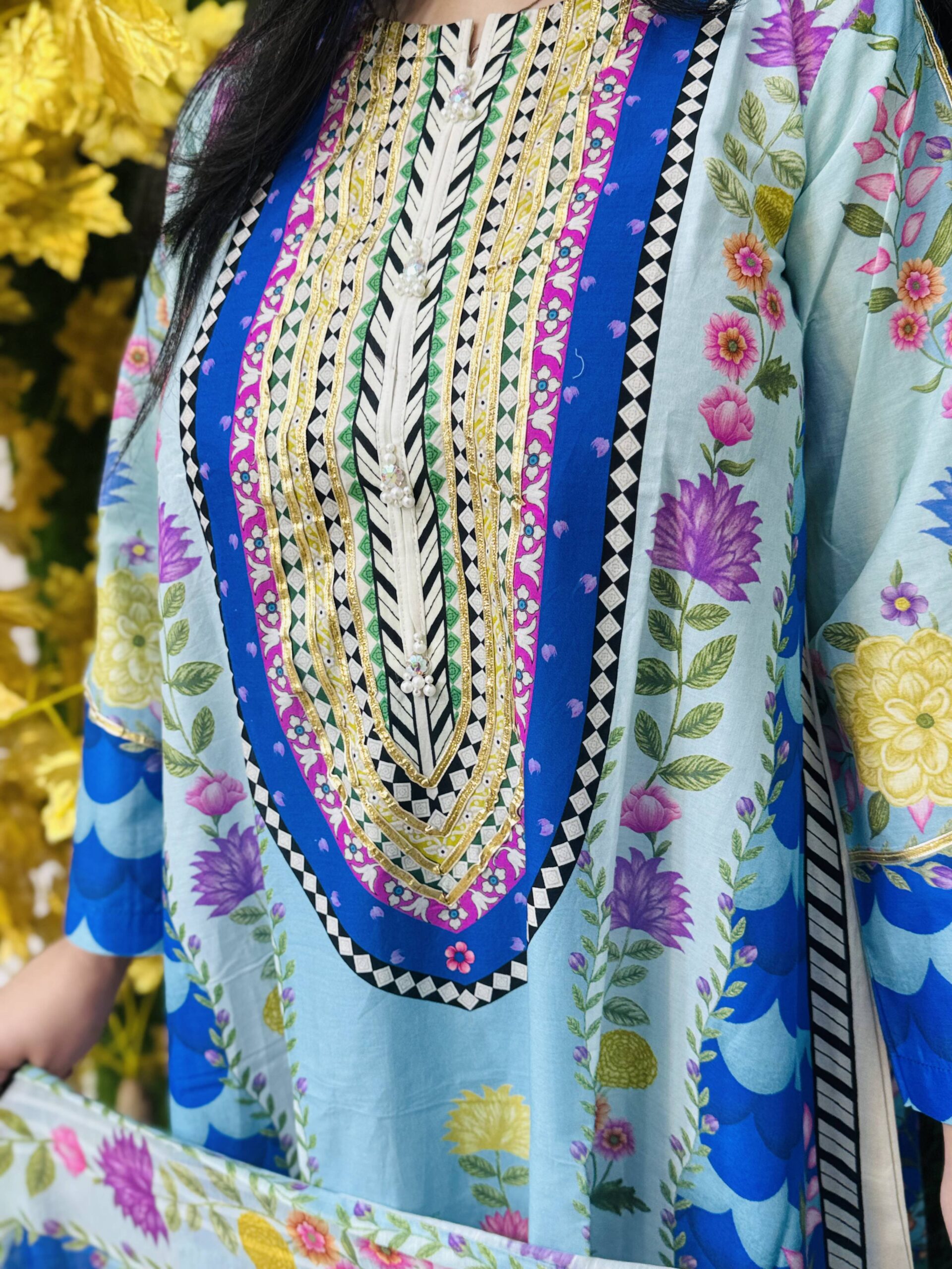 3 PC Premium Pure Lawn Fabric - Image 3