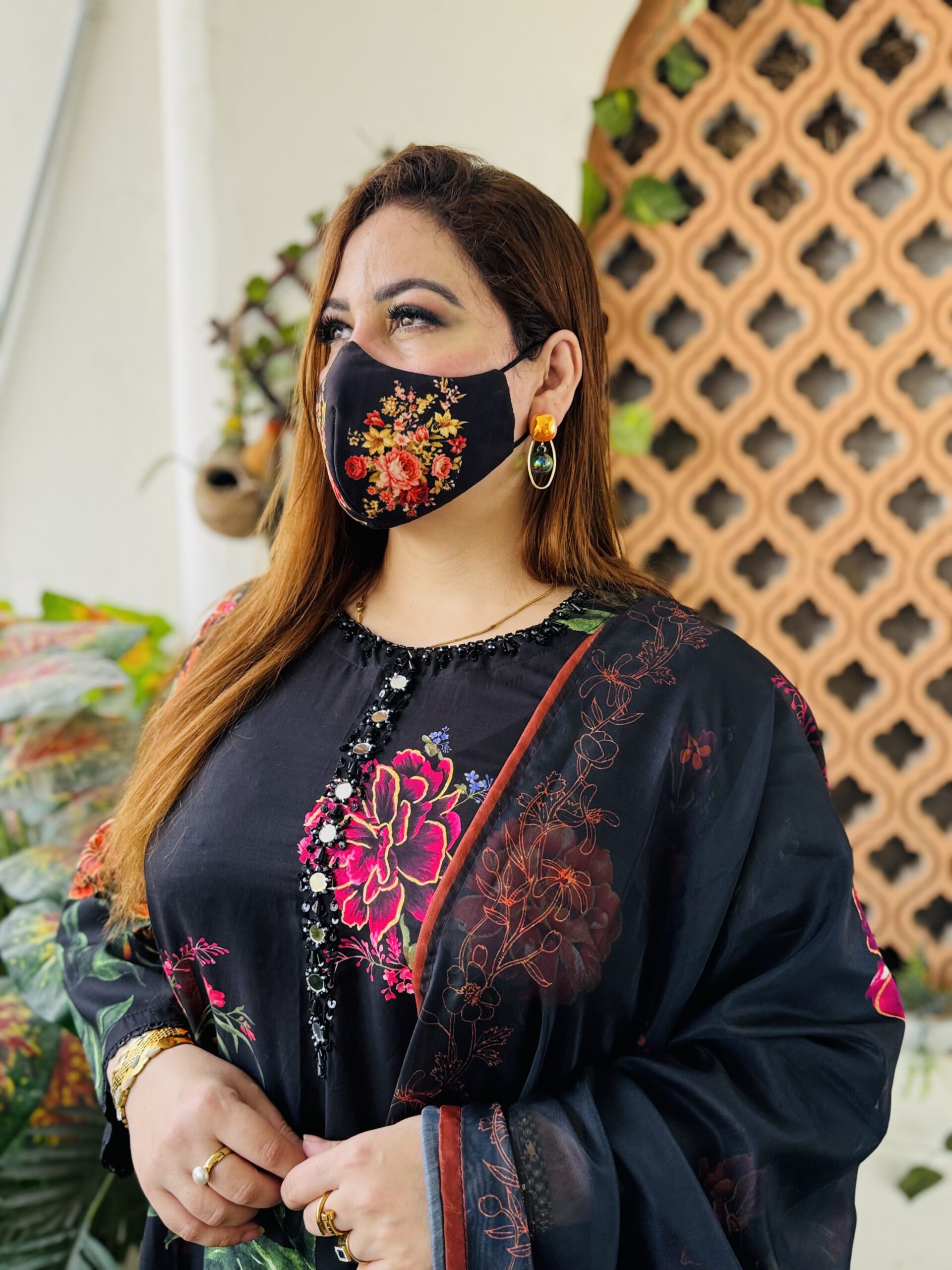 3 PC Embroidery Lawn Fabric - Image 2