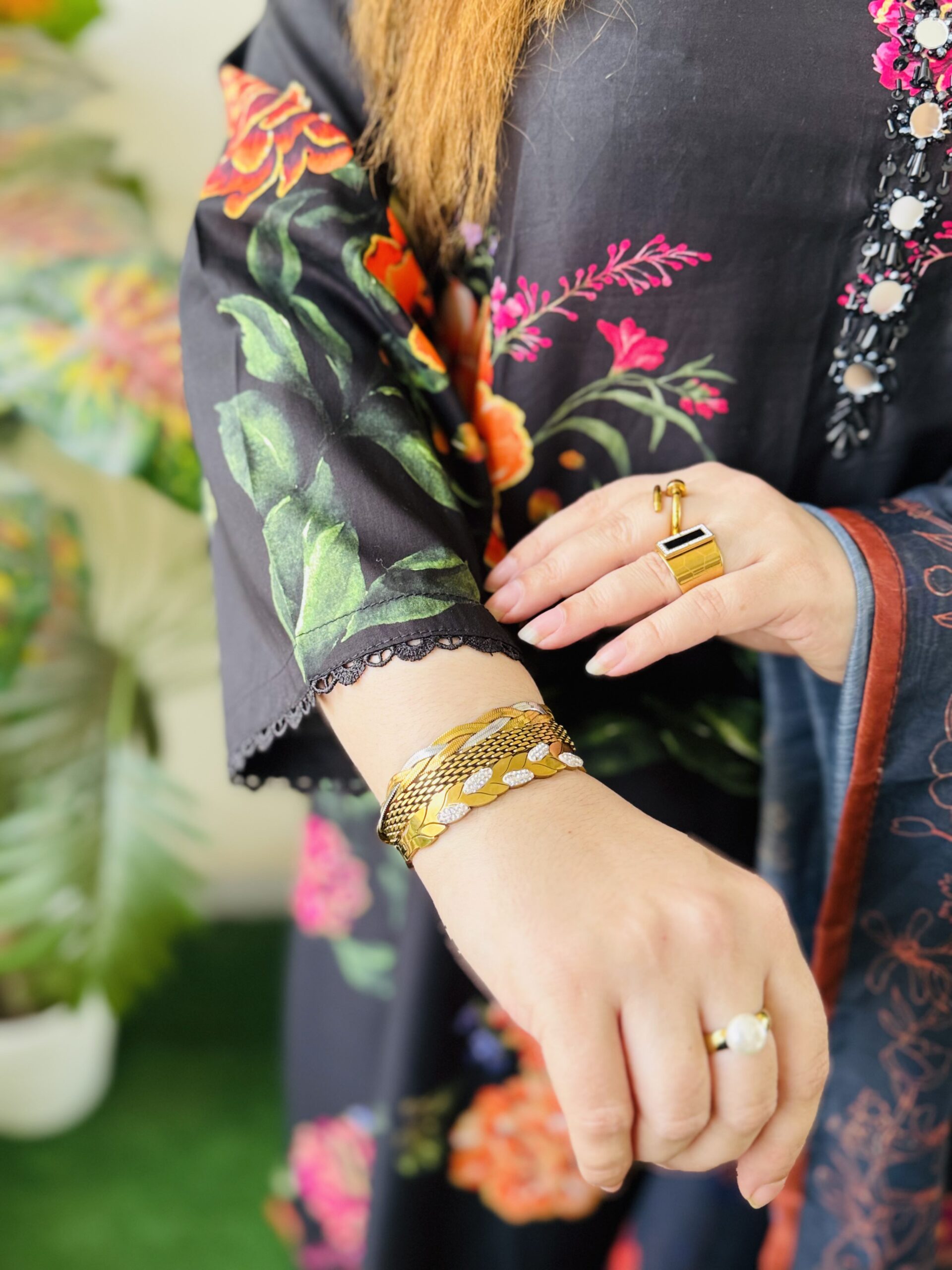 3 PC Embroidery Lawn Fabric - Image 3