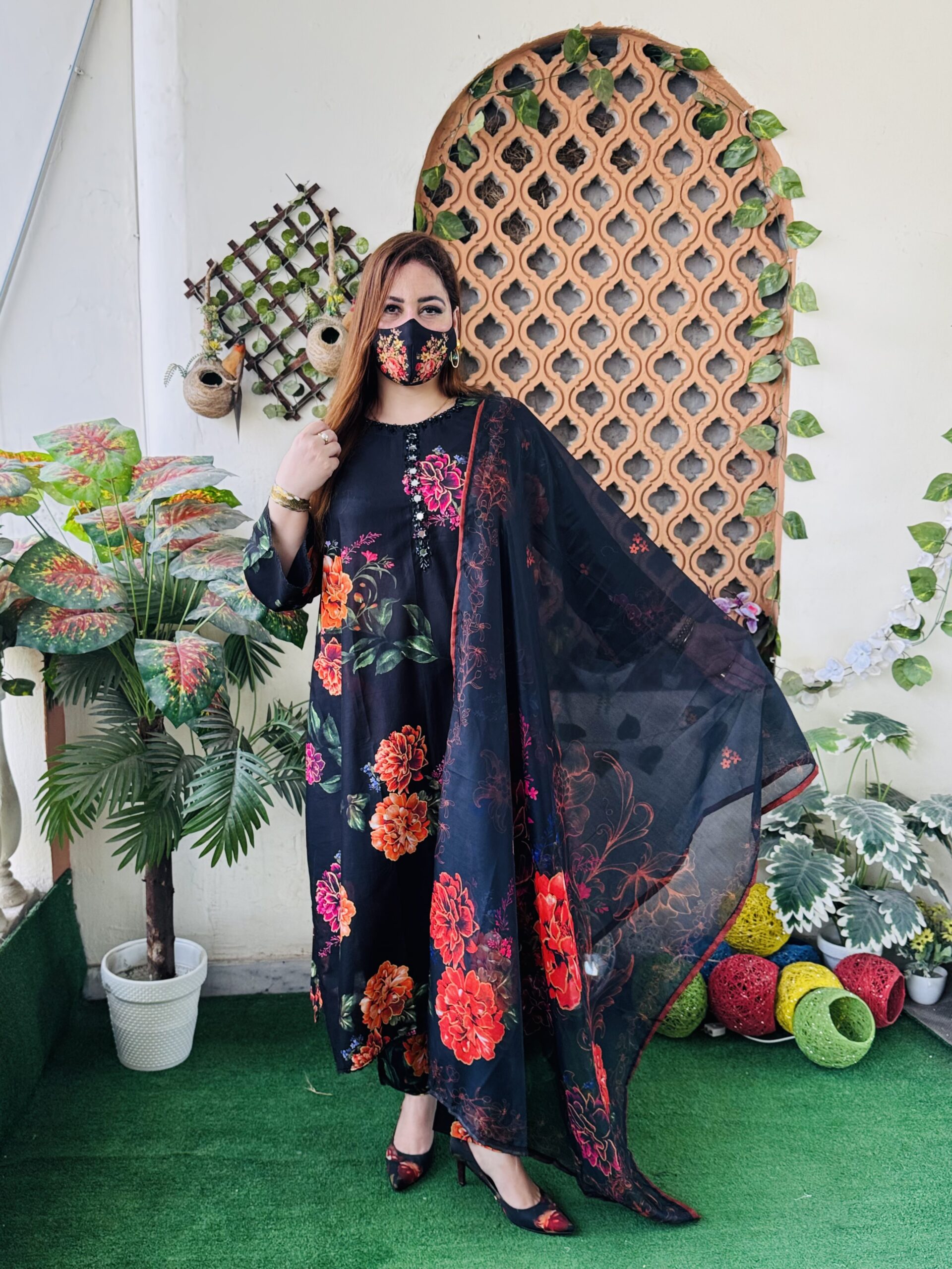 3 PC Embroidery Lawn Fabric