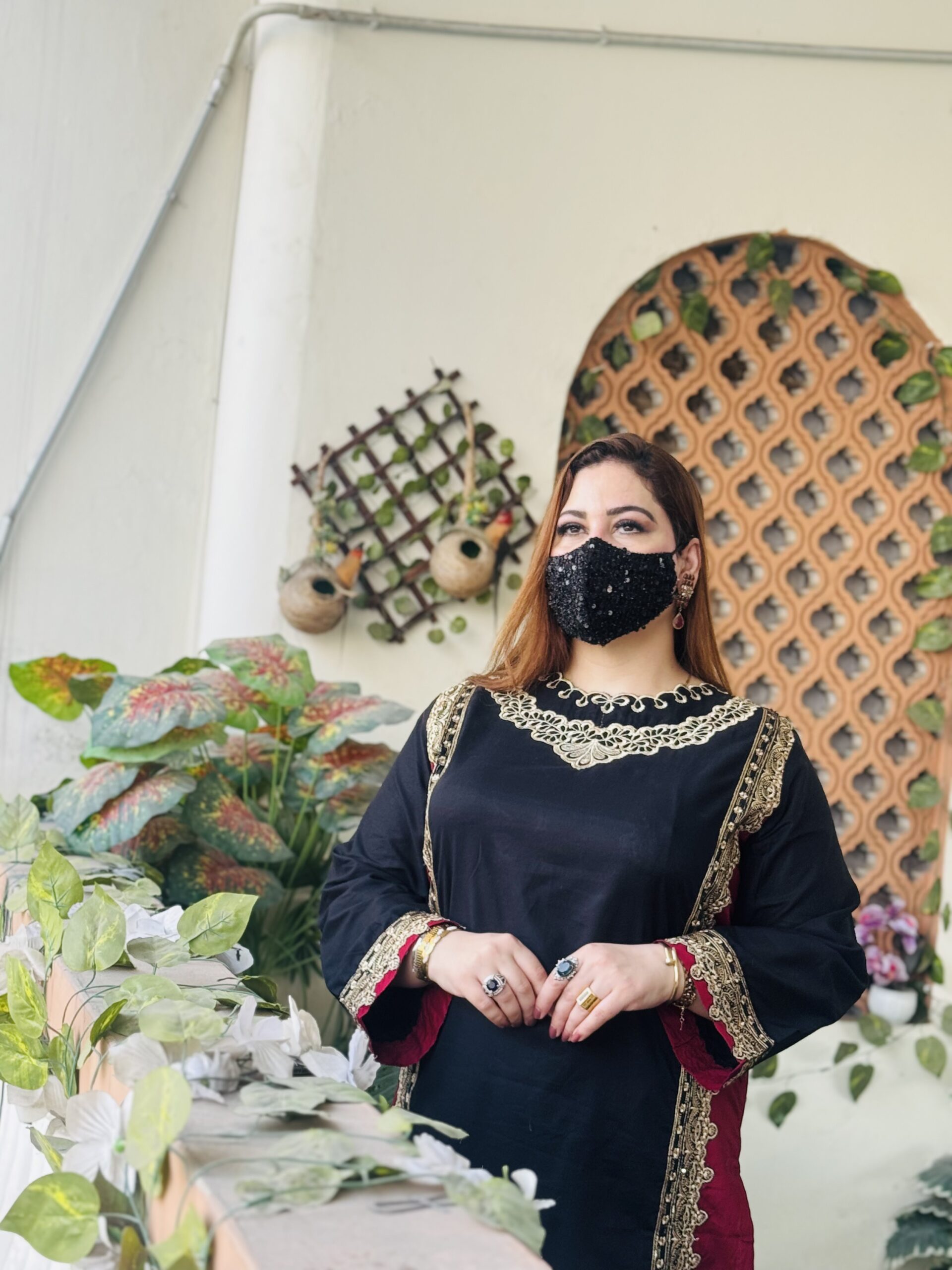 2 PC Embroidery Plain Lawn Fabric - Image 4