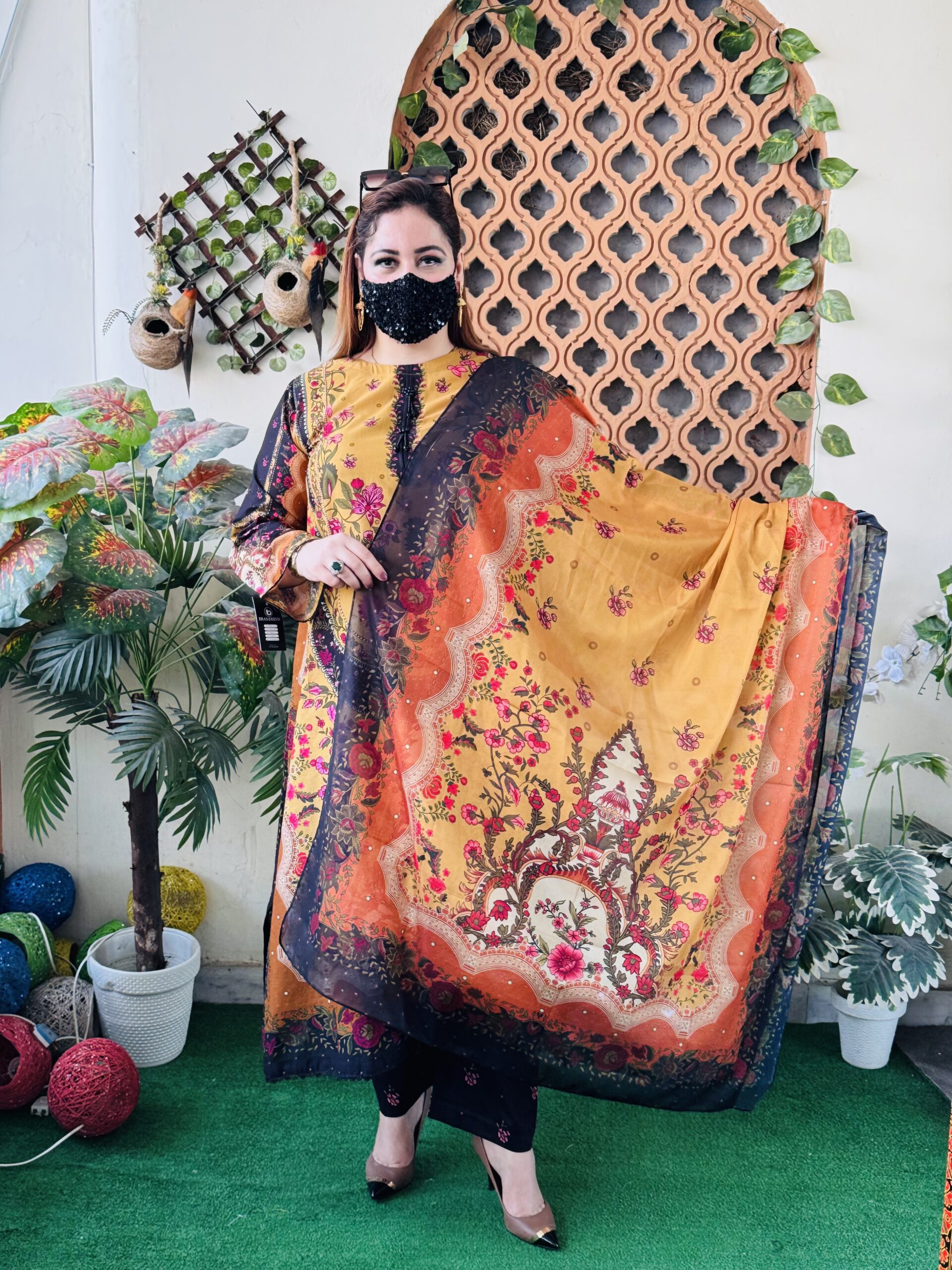 3 PC Printed Lawn Fabric