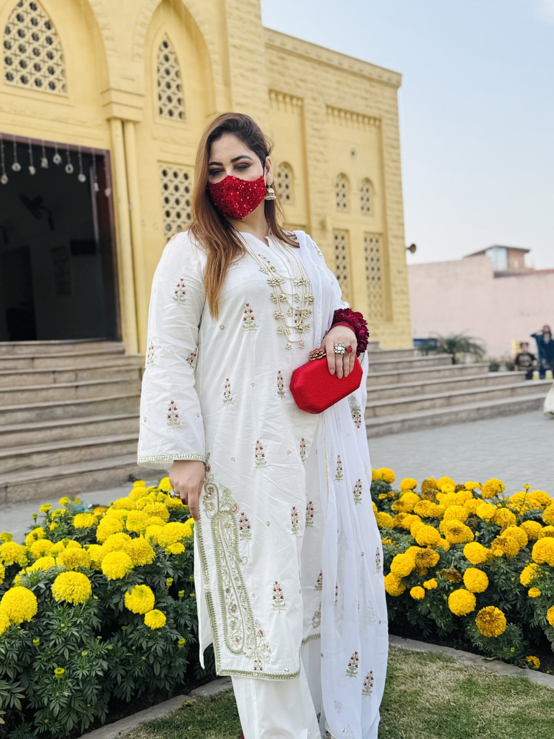 3 PC Embroidery Lawn Fabric - Image 2