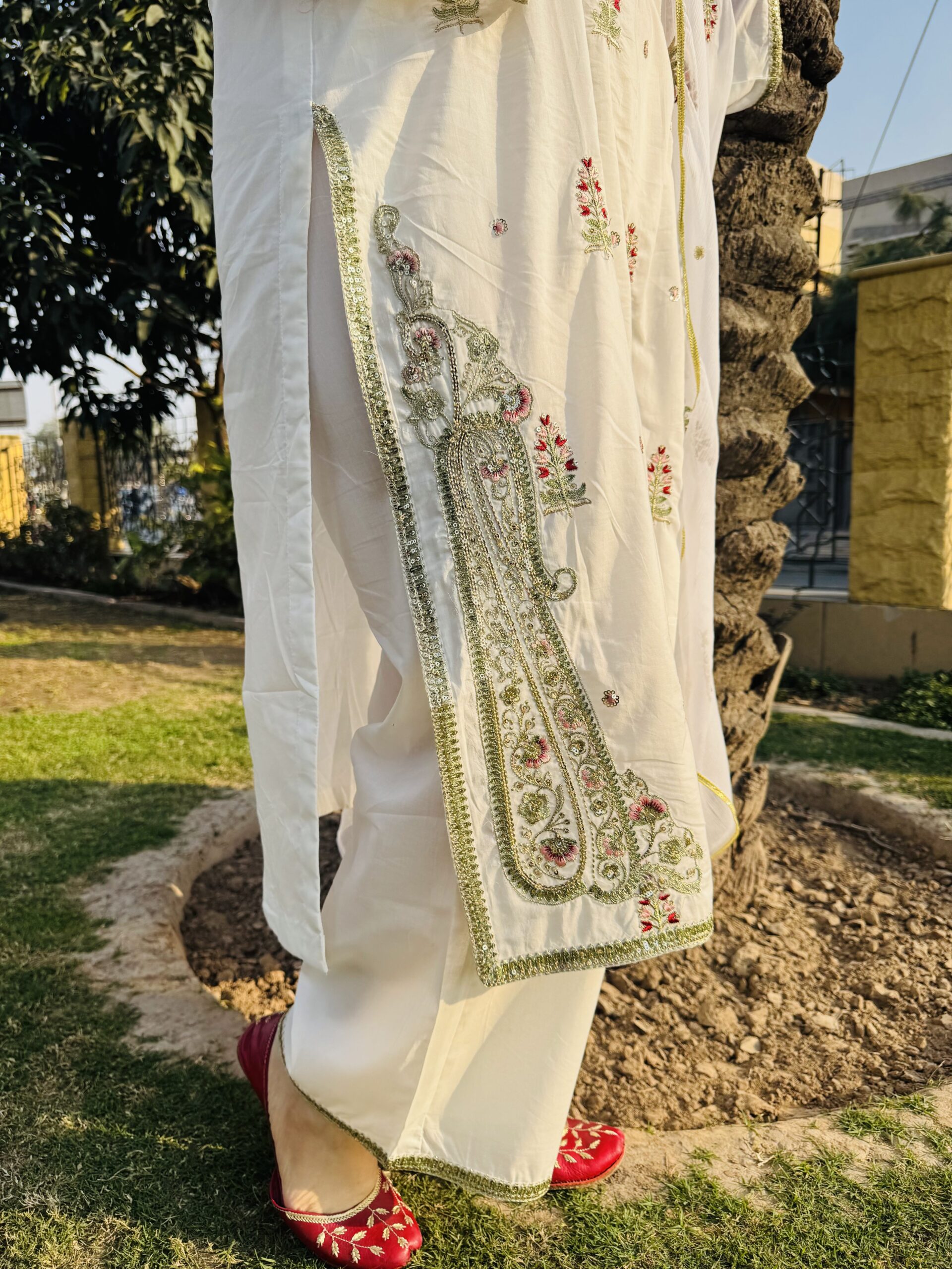 3 PC Embroidery Lawn Fabric - Image 5