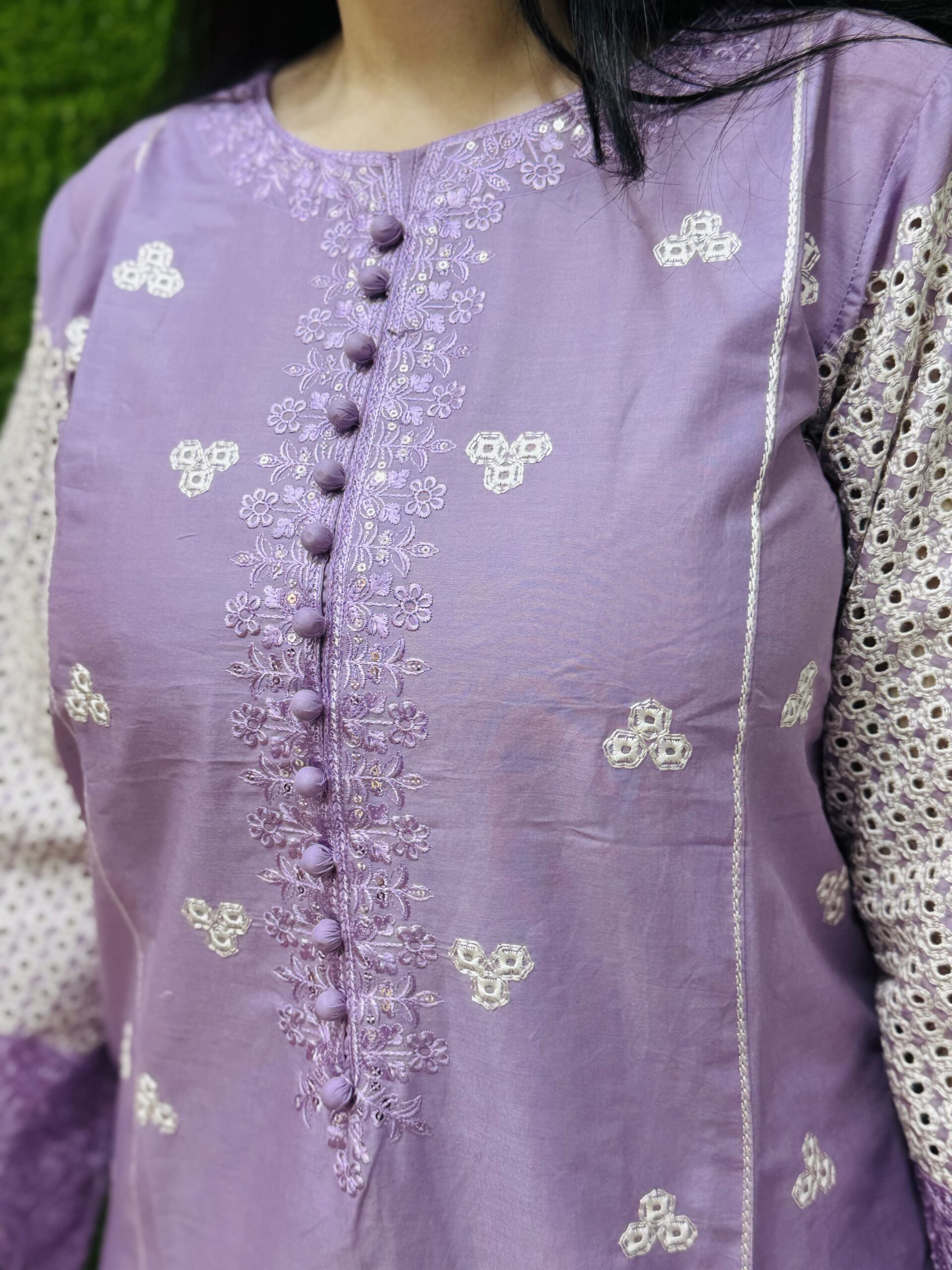 3 Pc Embroidery Lawn Fabric - Image 2